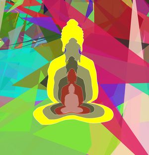 Fork of Fork of Fork of Fork of Fork of Buddha in colors -overlapping Buddha