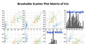 Brushable Scatter Plot Matrix