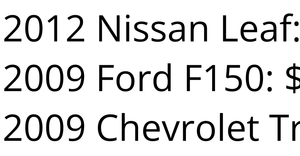 Cars Report