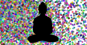 Fork of Fork of Buddha image in random circles - 2
