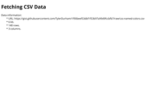 Loading and Parsing CSV Data