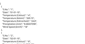 Weather Dataset Loading