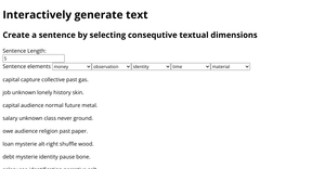 SVG text experiment - Generative poetry restructured