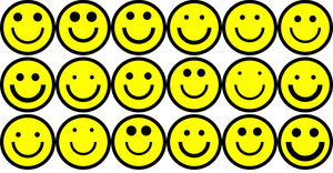 Smiley faces react