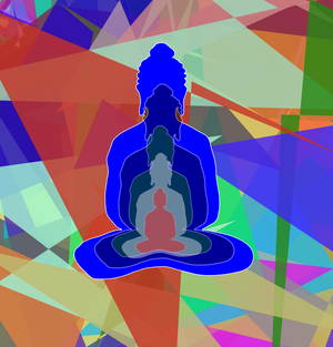 Fork of Fork of Fork of Fork of Fork of Buddha in colors -overlapping Buddha