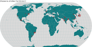 points on world map