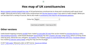 Hex map of UK constituencies