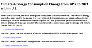 Climate Change and Energy Consumption Change in U.S.