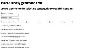 SVG text experiment - Generative poetry