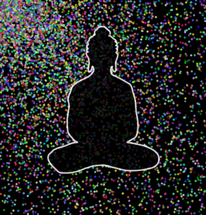 Fork of Buddha in colors -opacity Buddha