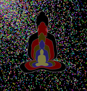 Fork of Fork of Fork of Fork of Fork of Buddha in colors -overlapping Buddha