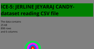 ICE-5: JERLINE JEYARAJ CANDY- dataset reading CSV file