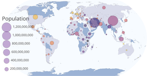 World Happiness Scores by Population