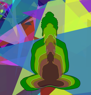 Fork of Fork of Fork of Fork of Fork of Buddha in colors -overlapping Buddha