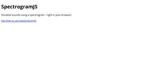 SpectrogramJS