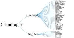Fork of Chandrapur District Town and Villages