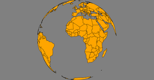 Orthographical  World Map