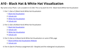A10 - Black Hat & White Hat Visualization