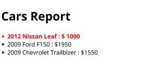 Fork of HTML Cars Report