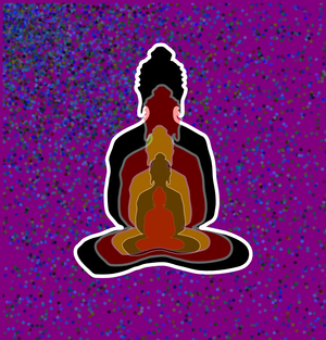 Fork of Fork of Fork of Fork of Fork of Buddha in colors -overlapping Buddha
