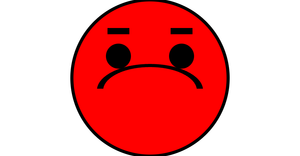Angry Red Metal Face