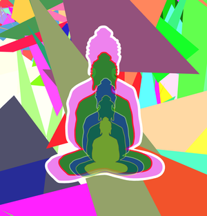 Fork of Fork of Fork of Fork of Fork of Fork of Buddha in colors -overlapping Buddha