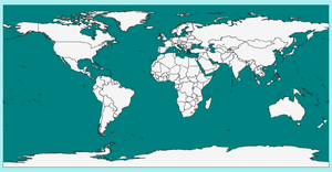 World map with the world Topojson data