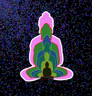 Fork of Fork of Fork of Fork of Fork of Fork of Buddha in colors -overlapping Buddha
