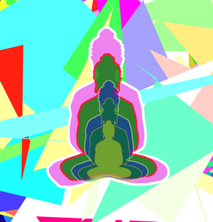 Fork of Fork of Fork of Fork of Fork of Fork of Buddha in colors -overlapping Buddha