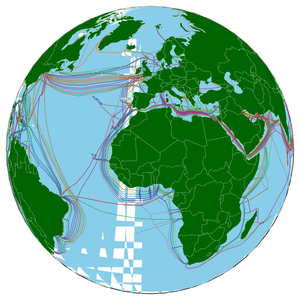 Fork of Submarine Cables Globe