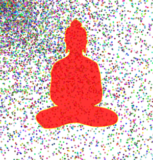 Buddha in colors -white background Buddha