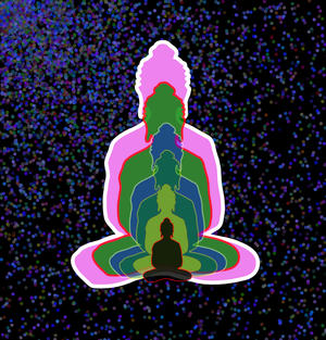 Fork of Fork of Fork of Fork of Fork of Fork of Buddha in colors -overlapping Buddha