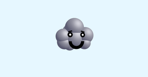 Fluffy Cloud with a Face