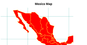 Fork of Mexico map