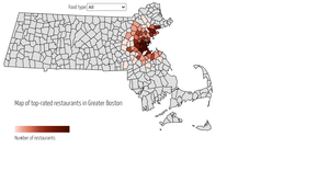 Interactive map of top-rated restaurants in Greater Boston